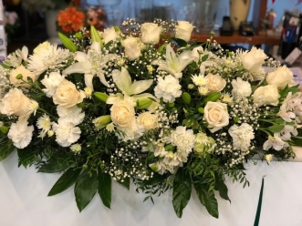 Centro de flor frescas funeral
